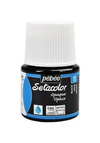 Resim Pebeo Setacolor Opak Kumaş Boyası 19 Black 
