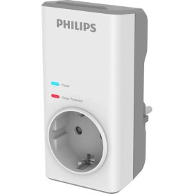 Resim Philips Tekli Akım Korumalı Priz 1140JUL Aşırı Gerilim Korumalı Emniyet Kepengi CHP7010W Beyaz 