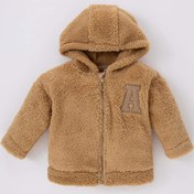 Resim Defacto Erkek Bebek Regular Fit Kapüşonlu Slogan Baskılı Pelüş Hırka B0916A523WNBG157 