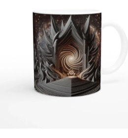 Resim Oğlak Burcu Baskılı Kahve Kupası - Galaktik Taht Odası Temalı Vs3 