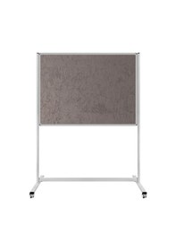 Resim Panda 120 x 200 CM Tek Taraflı Sabit - Tekerlekli Ayaklı Gri Kumaşlı Pano - pan184 