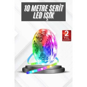 Resim Rgb Şerit LED 10 Metre LED Işık Kumanda ile Kontrol Rgb 