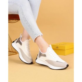 Resim Layki Dracia Gümüş Renkli Lüx Süet Kadın Günlük Yürüyüş Ayakkabısı 