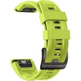 Resim Garmin Fenix 6x Pro 26mm Silikon Spor Saf Renk Saat Kordonu 