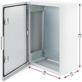 Resim Akiş 300x400x170 Opak Kapaklı Abs Plastik Elektrik Panosu (30X40X17 CM) 