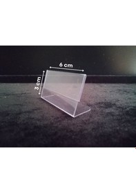 Resim 10 Ad Şeffaf Plastik Etiketlik İsimlik 6x3 Cm Kartvizitlik Ayaklı 