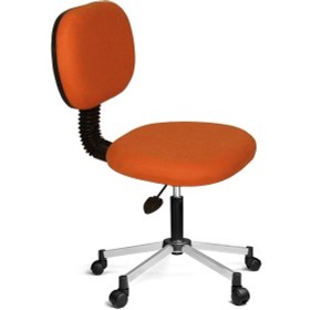 Resim Türksit Eko Kolçaksiz Koltuk Metalik Gri Boyalı Ayak Turuncu 