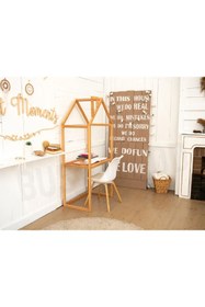 Resim OPPİPO Montessori Ahşap Çocuk Çalışma Masası - Montessori Masa - Montessori Mobilya 