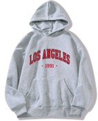 Resim FAVORİST Los Angeles 1991 Baskılı Oversize Spor Sweatshirt Hoodie 