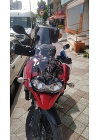 Resim Zeus Motor 2012-2016 Triumph Tiger Explorer 1200 Uyumlu Ön Cam Açık Füme 