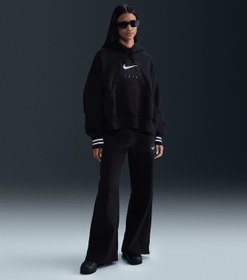 Resim Nike Sportswear Phoenix Fleece High-Waisted Wide-Leg Graphic Pants 