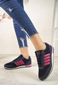 Resim Liger 7218 Laci Fuşya Memory Foam Kadın Spor Ayakkabı 