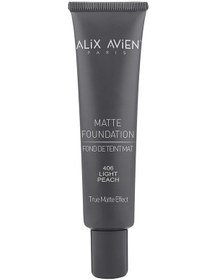 Resim Alix Avien Uzun Süre Kalıcı Doğal Mat Bitişli E Vitamini İçeren Mat Fondöten Matte Foundation 406 Light Peach 