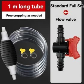 Resim 1 Adet Taşınabilir PVC Hortum Sifonlu El Benzin Pompası - Yüksek Akışlı, Dayanıklı & Esnek Tasarım Araba, Motosiklet, Akvaryum, Yağ, Benzin, Dizel Sıvı Transferi için - Kolay Kullanım, Elektrik Gerektirmez, Yakıt Transfer Aleti, Şık Metalik Kaplama, Sağlam Yapı 