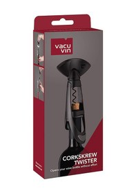 Resim Vacu Vin Twister & Burgu Tirbuşon Siyah 