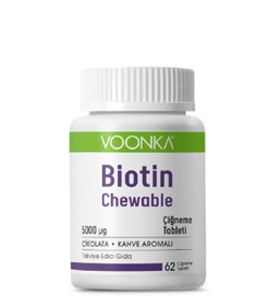 Resim Voonka Biotin Chewable 62 Çiğneme Tableti 