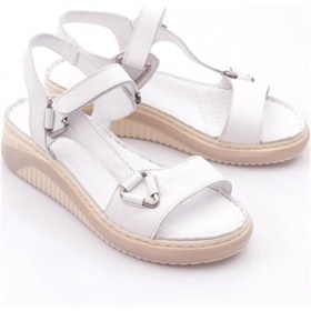 Resim Dgn 096 Kadin Sandalet Beyaz 