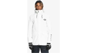 Resim Quiksilver High In The Hood Erkek Beyaz Snowboard Ceketi 