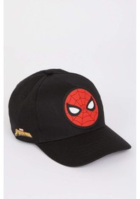 Resim DeFacto Erkek Çocuk Marvel Spiderman Pamuklu Cap Şapka X0356A625SMBK27 