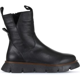 Resim Bueno Shoes Siyah Deri Kadın Dolgu Topuklu Bot 01WZ1504 01WZ1504 