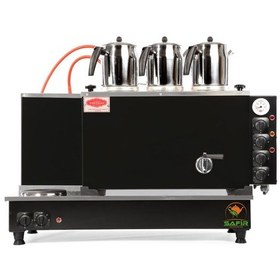 Resim 3 Demlikli Siyah Boyalı Çay Kazanı Sadece Elektrikli Pleytli A++ 