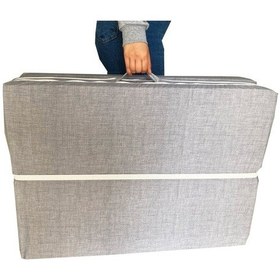 Resim Katlanır Yatak Yer Yatağı Sünger Yatak Tek Kişilik 80x180-6 Cm Gri Kırçıllı 