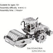Resim Metal Demir Sanatı DIY Montaj Modeli 3D Mini Üç Boyutlu Puzzle Buldozer Modeli Noel Hediyesi Çalışma Odası Dekorasyonu Egzersiz El Yapımı Puzzle 