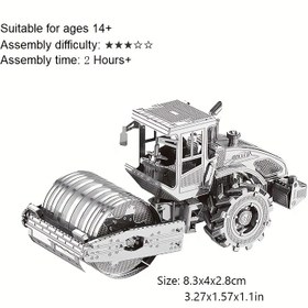 Resim Metal Demir Sanatı DIY Montaj Modeli 3D Mini Üç Boyutlu Puzzle Buldozer Modeli Noel Hediyesi Çalışma Odası Dekorasyonu Egzersiz El Yapımı Puzzle 