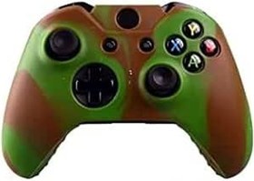 Resim G-MOTIONS Xbox One Controller için koruyucu kılıf, Xbox denetleyicisi için silikon koruma, denetleyicinizi kirlenmeye karşı korur ve tamponlarda ek koruma sağlar (yeşil/kahverengi) 