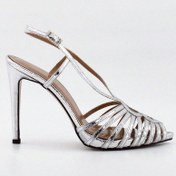 Resim Gümüş Kadın Topuklu Ayakkabı 