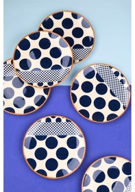 Resim Tabak Evi Porselen Spotty Pasta Tabağı 19,50cm Sp2 6 Kişilik 6 Parça Çok Renkli 