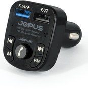 Resim Jopus Fm Transmitter Bluetooth Araç Kiti 4.0 Micro Sd Usb Yüksek Hızlı Şarj 