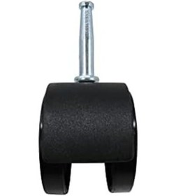 Resim 9406 Ofis Sandalyesi Tekerleği, Frenli Çift Tekerlek, 5 Cm, 8 Mm Şaft Çapı, 34 Kg Taşıma Kapasitesi, 2'li Paket, Siyah Ahşap 