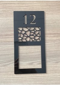 Resim Yönline 10 Adet Parlak Daire Kapı Numarası Zil Priz Çerçevesi -12 