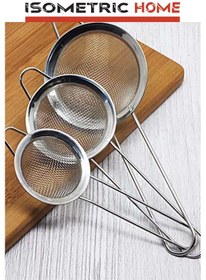 Resim Çelik 3 Boy Çay Süzgeçi 3lü Süzgeç Gümüş - Gri 