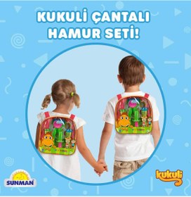 Resim Kukuli Sırt Çantalı Oyun Hamuru Seti 200 g 18 Parça - Turuncu - Turuncu / Standart 