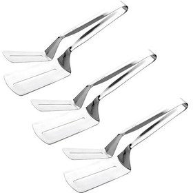 Resim 3 Parça Mutfak Maşası 304 Paslanmaz Çelik Çok Fonksiyonlu Maşa Ekmek Maşası/biftek Maşası 