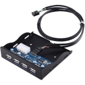 Resim Alfais 4990 3.5 Inç 4 Port USB 9 Pin Dahili Floppy Disket Ön Panel Yuvası 