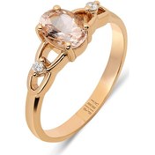 Resim Siramücevherat Oval Morganite Yüzük - Rose 