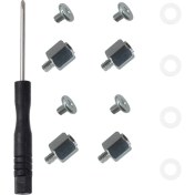 Resim Quueppty 1 Set M.2 SSD Vida Takımı Ngff Nvme SSD Standoff Montajı M.2 Ngff/nvme Vida Takımı Stand Off Vida Altıgen Somunu A-Sus M.2 SSD Için (Yurt Dışından) 