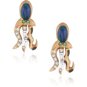Resim Nerice Octopus Earring Small - Single - Rose Gold 