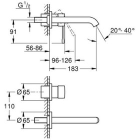 Resim Grohe Essence 29192001 İki Delikli Lavabo Bataryası M Boyut Gümüş 