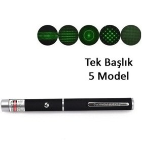Resim Yeşil Lazer Pointer 500 Mw 15 Km Etkili Tek Başlık 5 Model Renkli 