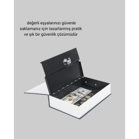 Resim Mercansa Gizli Kitap Kasa - Metal Gövdeli, Anahtarlı 