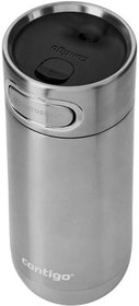 Resim Contigo Luxe Autoseal Termos Bardak 360 ml, Paslanmaz Çelik, 5 Saat Sıcak 12 Saat Soğuk, Sızdırmaz, Gri 