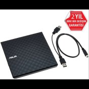 Resim Asus SDRW-08D2S-U Lite USB 2.0 External, Siyah, Slim, Optik Okuyucu 