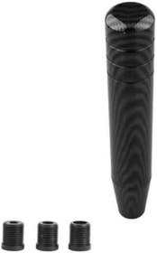 Resim 18CM araba evrensel manuel şanzıman vites topuzu karbon fiber yarış araba değiştiren kolu topuzu 