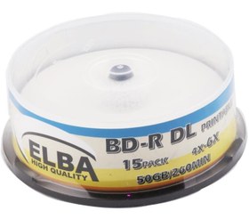 Resim Elba Blu-Ray BD-R 6X 50GB 15Lİ Cake Box Prıntable 