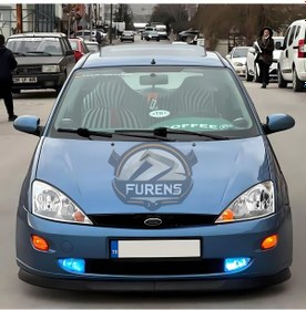Resim Ford Focus 1 1999-2004 Uyumlu H Lip Esnek Ön Lip 2 Parça Karlık Ön Ek Tampon Altı Dil 