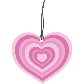 Resim Meröka pembe Dönence Kalp Görselli Çift Yönlü Dekoratif Oto Kokusu ve Oto Aksesuarı 